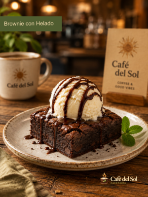 Brownie con Helado
